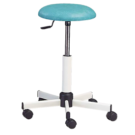 Tabouret assise ronde, base acier peinte époxy