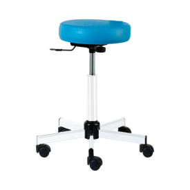 Stool with round seat, epoxy covered base