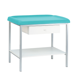 Table de pédiatrie hauteur 86cm, 1 section, avec plateau et tiroir