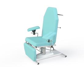 Hydraulic blood sampling chair 3 sections, rotative, with blood test splints