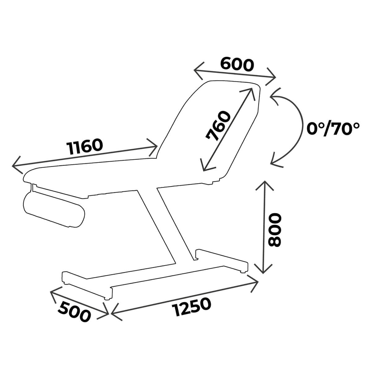 Divan d'examen largeur 60cm, hauteur 80cm