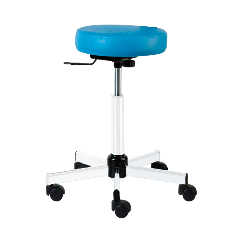 Tabouret assise ronde, base acier peinte époxy