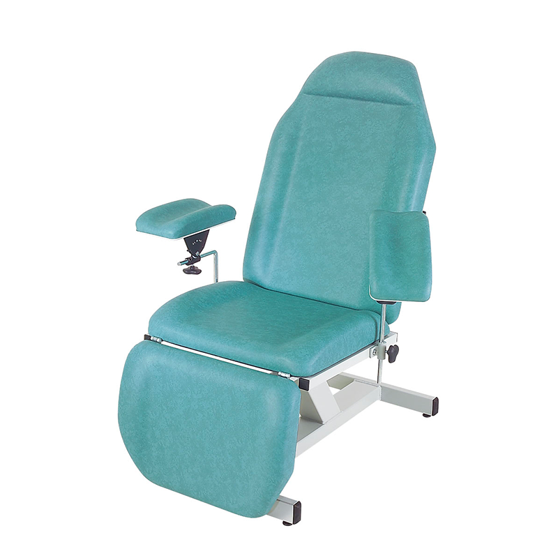 Fauteuil de prélèvement hauteur 50cm, 3 parties, non rotatif, gouttières