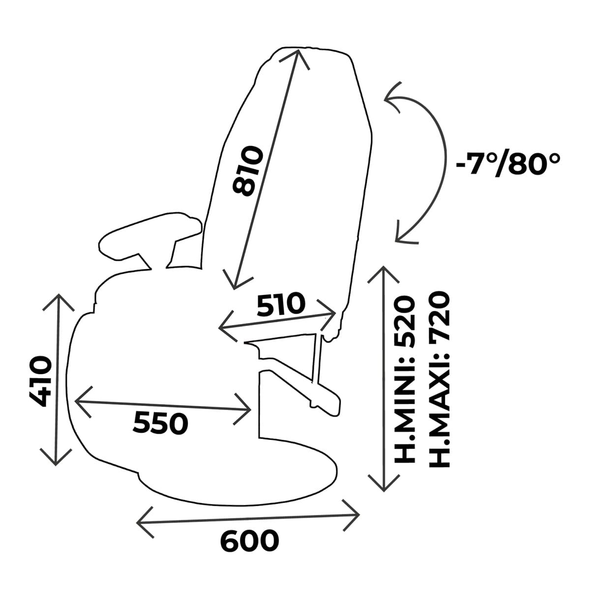 Fauteuil de prélèvement hydraulique 3 parties, rotatif, avec gouttières