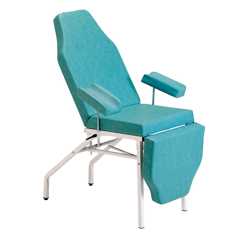 Blood chair height 52cm, 3 sections, non-rotative, with blood test splints