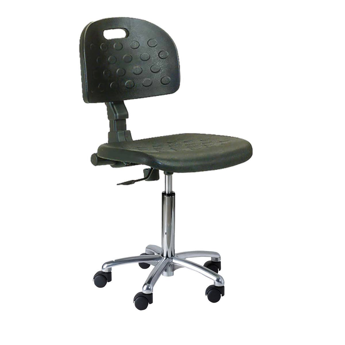 Siège assise rectangulaire polyuréthane, base aluminium