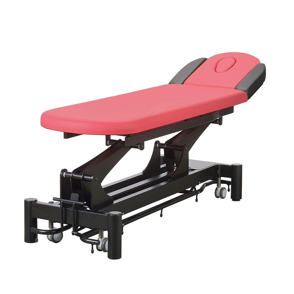 Physio/Osteo table 2 sections, with face hole, all around foot controller, 2 arm supports