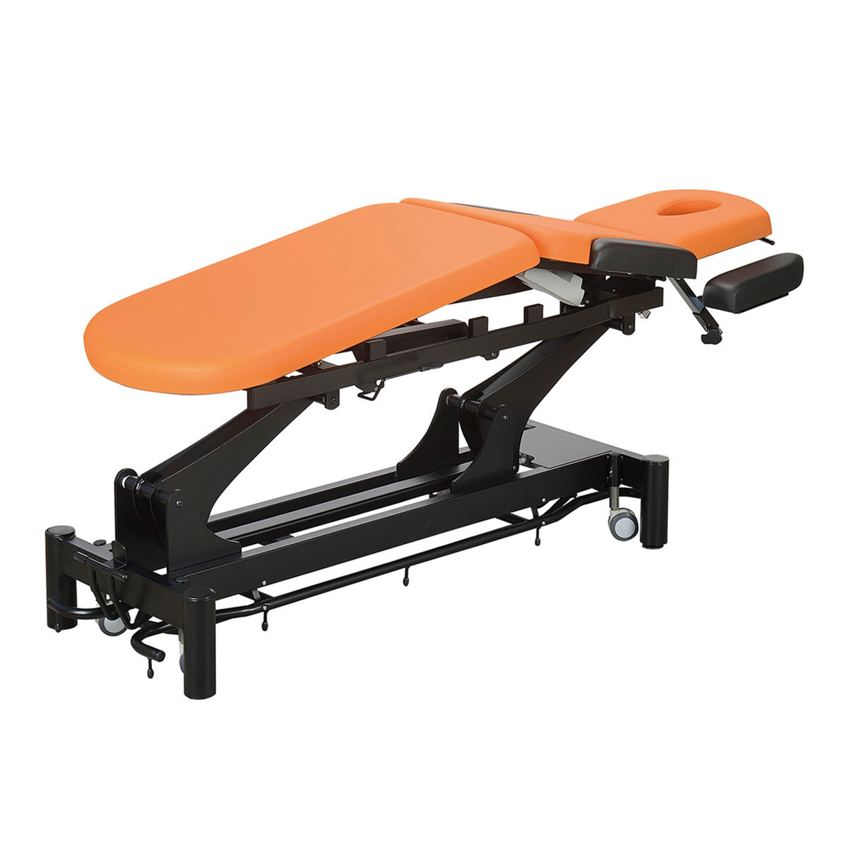 Physio/Osteo table 3 sections, with face hole, all around foot controller, 4 arm supports