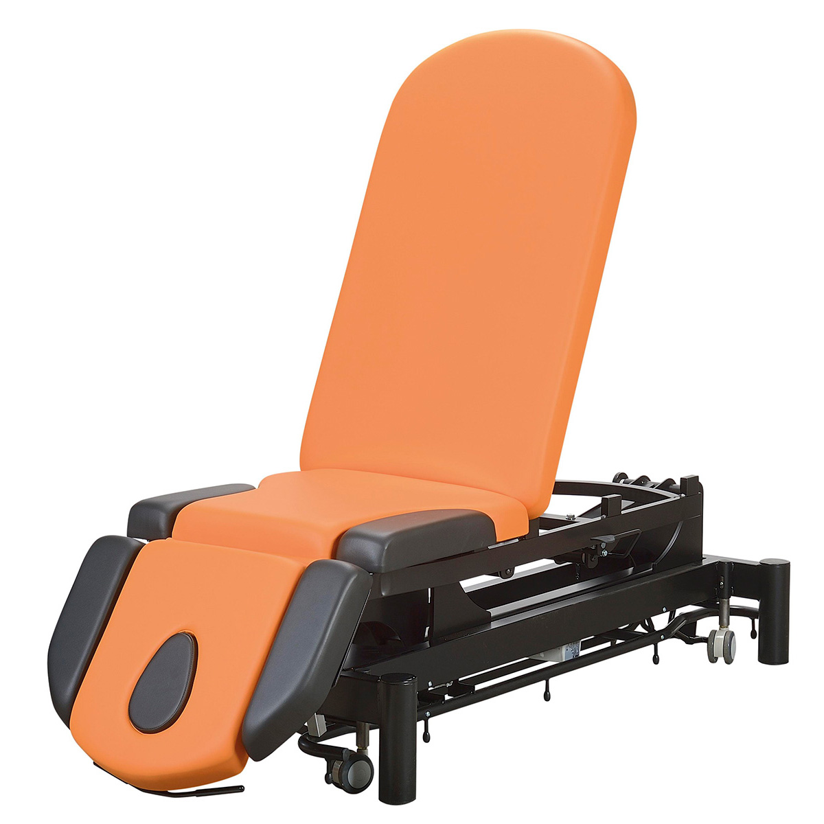 Physio/Osteo table 3 sections, with face hole, all around foot controller, 4 arm supports