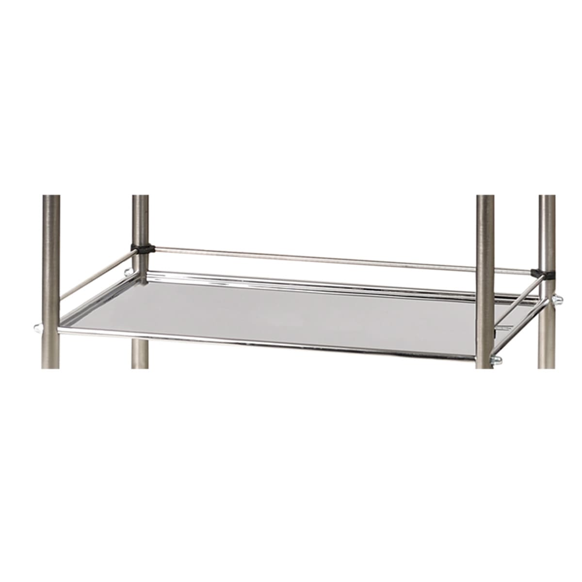 Set of 3 stainless steel guard rails for tray 60x40cm