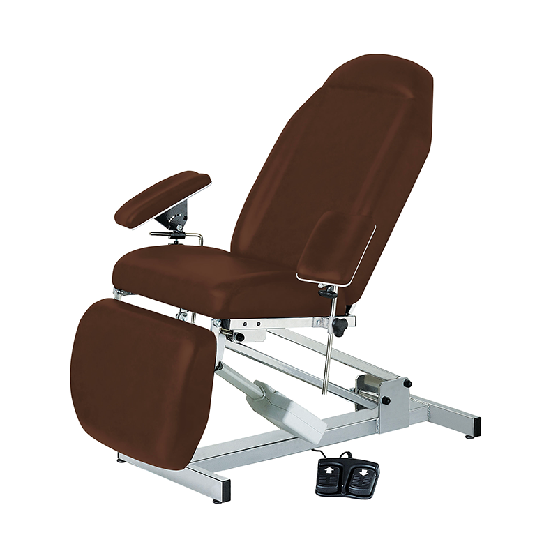 Electric blood chair 3 sections, non-rotative, with blood test splints