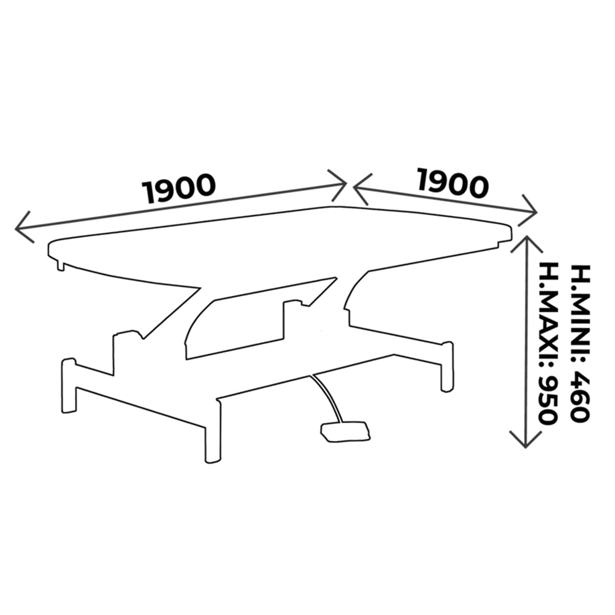 Table kiné/ostéo électrique BOBATH