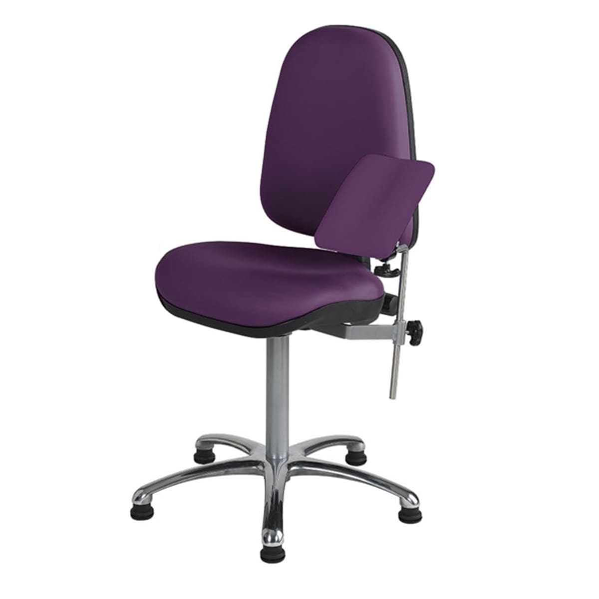 Fauteuil de prélèvement hauteur 50cm, 2 parties, non rotatif, gouttière