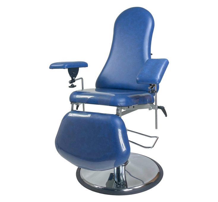 Rotativ blood sampling chair, hydraulic height adjustment, colour SAINT LAURENT