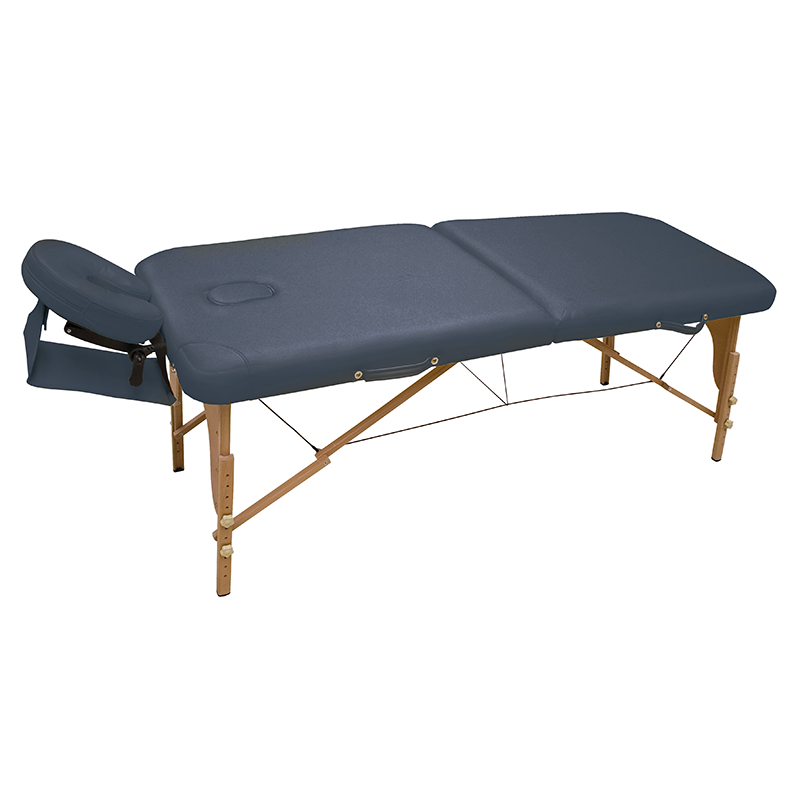 Foldable massage table 1 section, wood, mechanic height adjustment