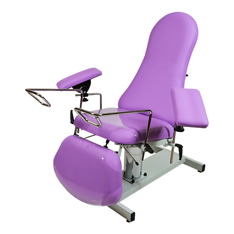 Hydraulic blood sampling chair 3 sections, rotative, with blood test splints